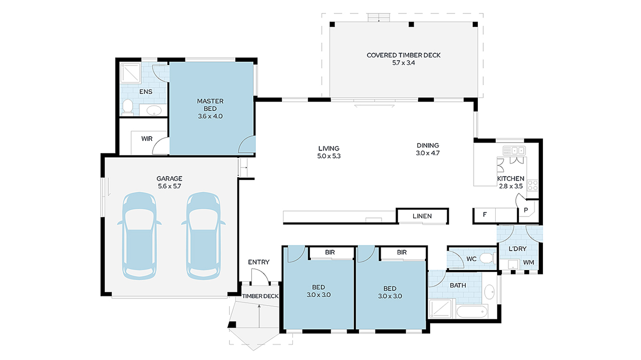 2D Coloured Floor Plan sample
